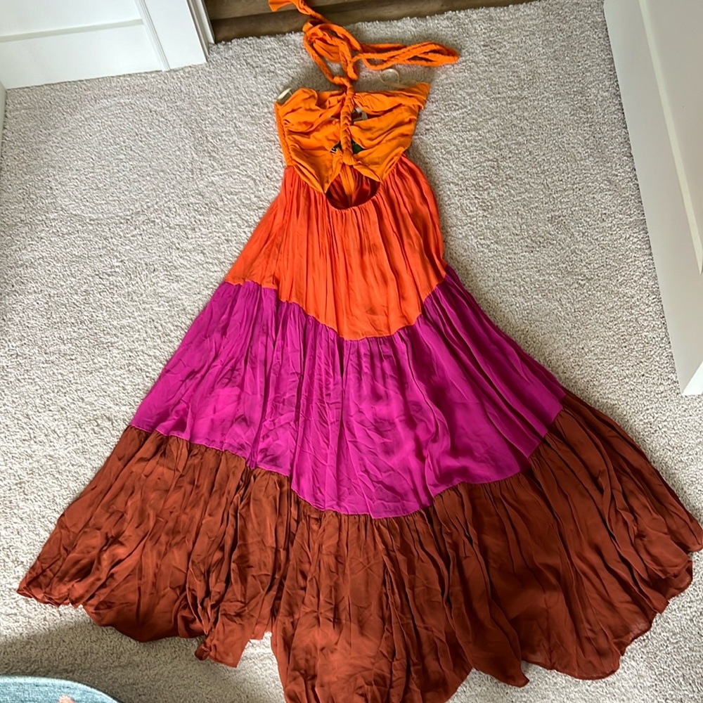 Farm Rio Color Blocking Maxi Dress - Picture 2 of 11